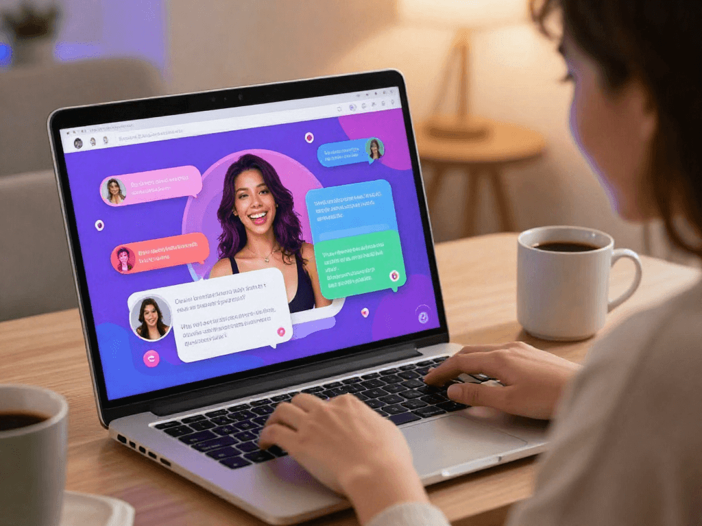 Interactive online AI chat porn experience with vibrant avatars and engaging dialogues.