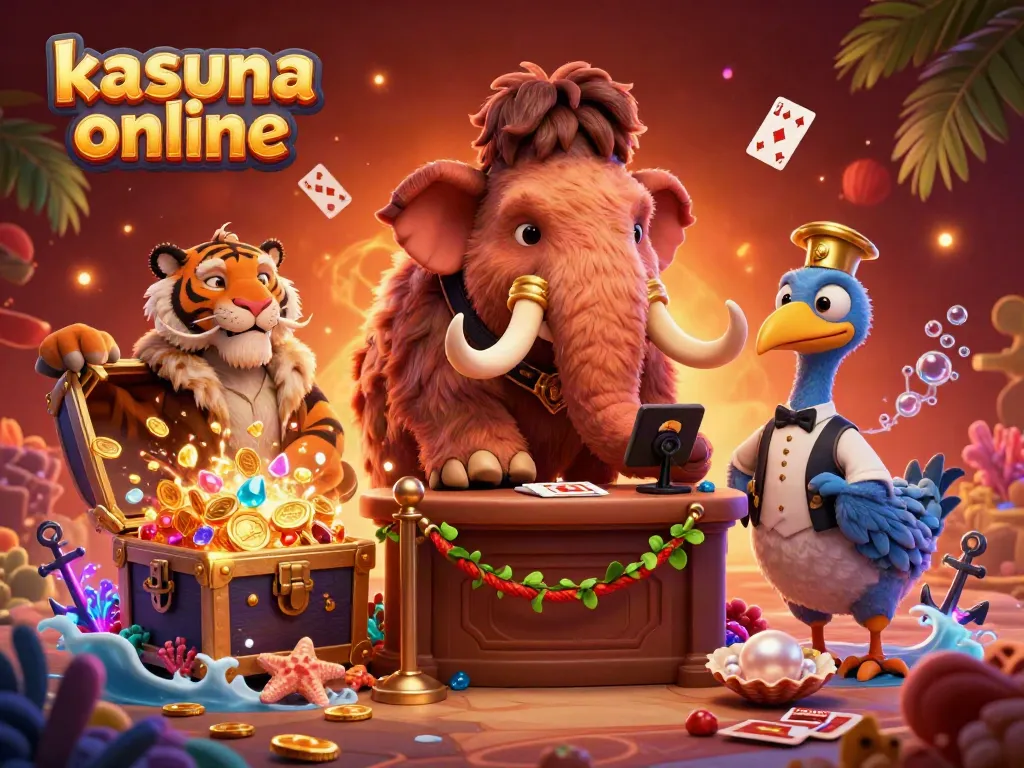 Experience kasyna online excitement with characters and casino-themed elements in a vibrant, dynamic setting.