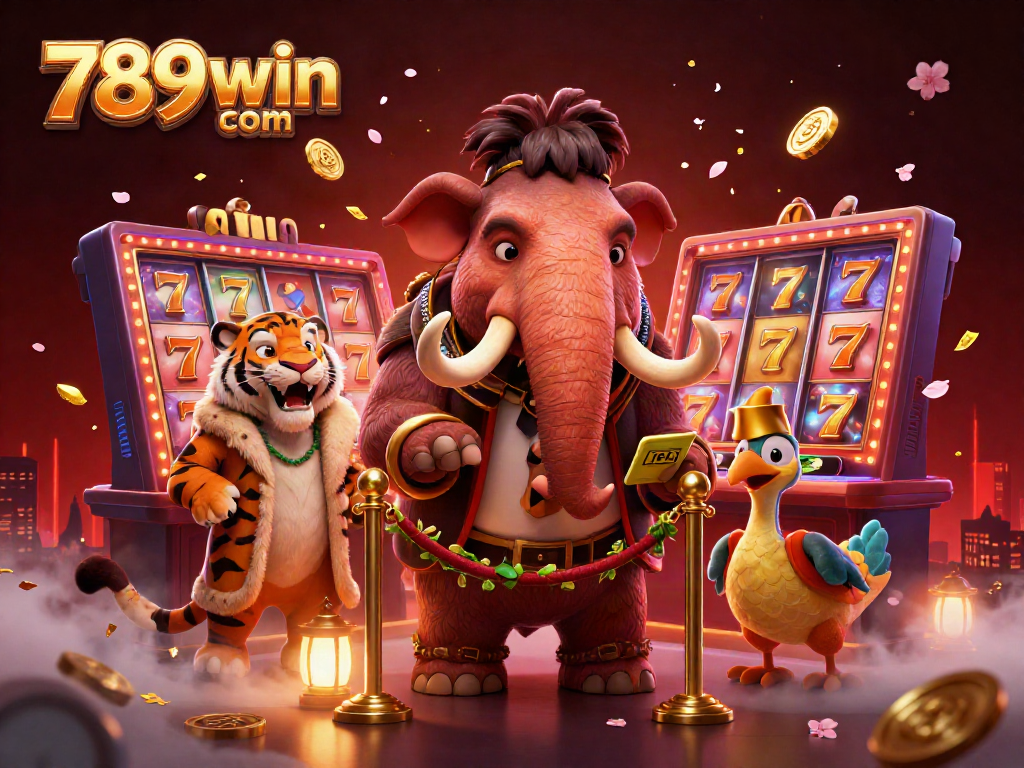 Experience the excitement at 789win com with vibrant casino characters in a dynamic scene featuring joyful gaming action.