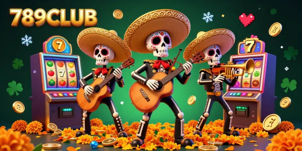 Experience thrilling slots action with 789CLUB in a vibrant 3D casino carnival.
