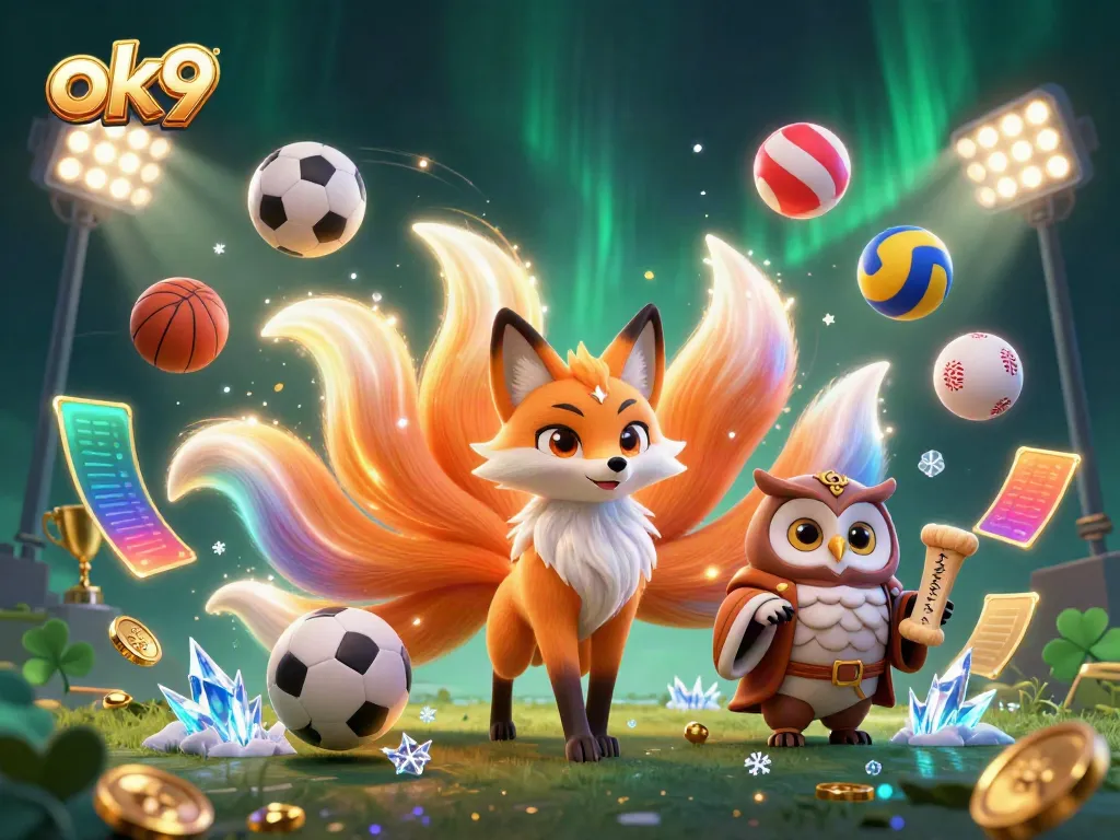 Experience high-energy sports betting with ok9 featuring colorful characters and dynamic gameplay elements.