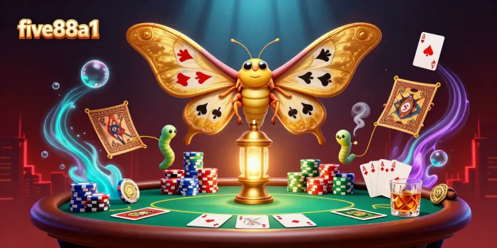 Experience thrilling gameplay at five88a1 with vibrant casino elements and 3D characters.