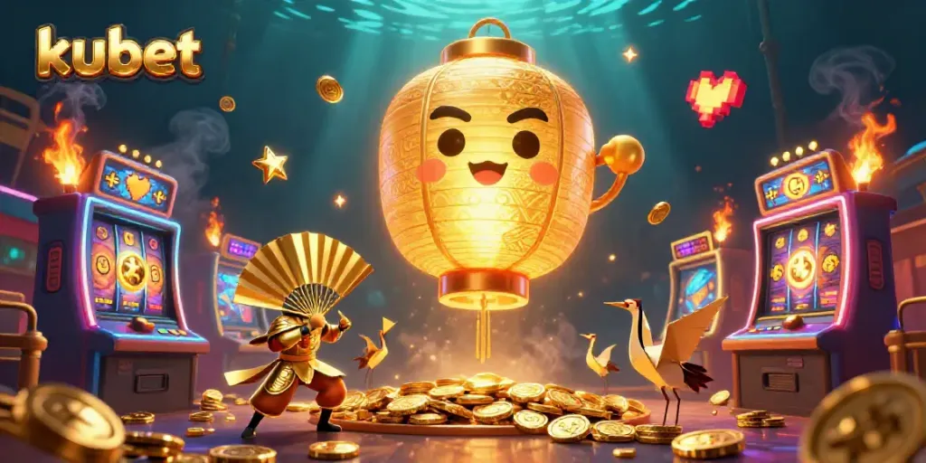 Experience thrilling kubet casino games with a vibrant illustration of a magical gaming scene.