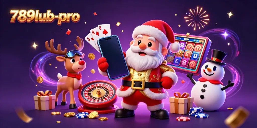 Experience vibrant casino fun with 789lub-pro, featuring Santa and friends with jackpot slots!