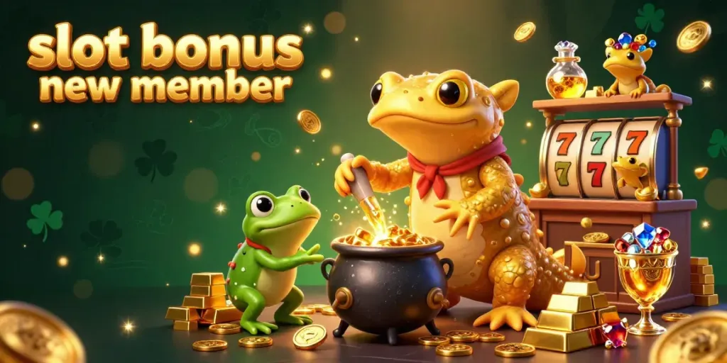 Engage with the exciting slot bonus new member scene featuring magical characters and vibrant gambling elements.