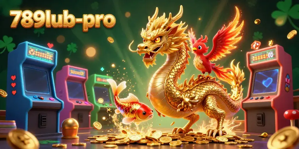 Experience the thrill of 789lub-pro with vibrant dragons, phoenixes, and exciting gaming elements.