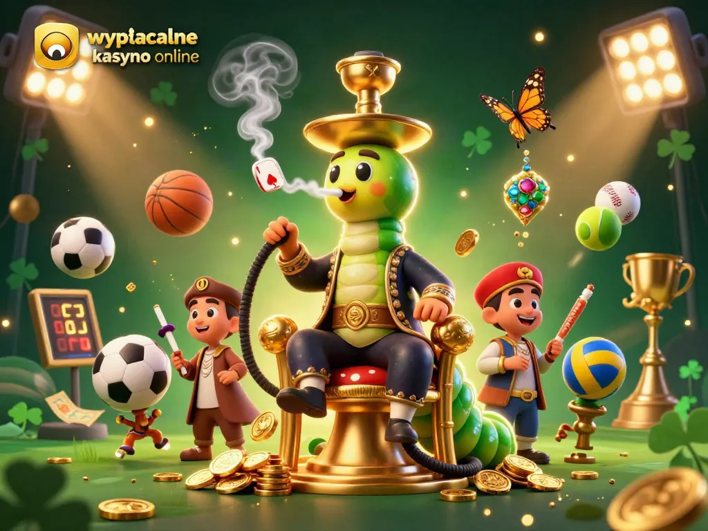 Experience the excitement of wypłacalne kasyno online with a dynamic scene featuring vibrant sports elements and rich details.