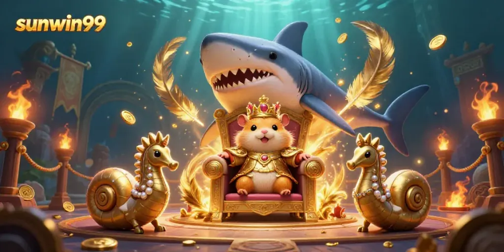 Experience the gripping world of sunwin99 where a fierce hamster king reigns amidst golden casino treasures.